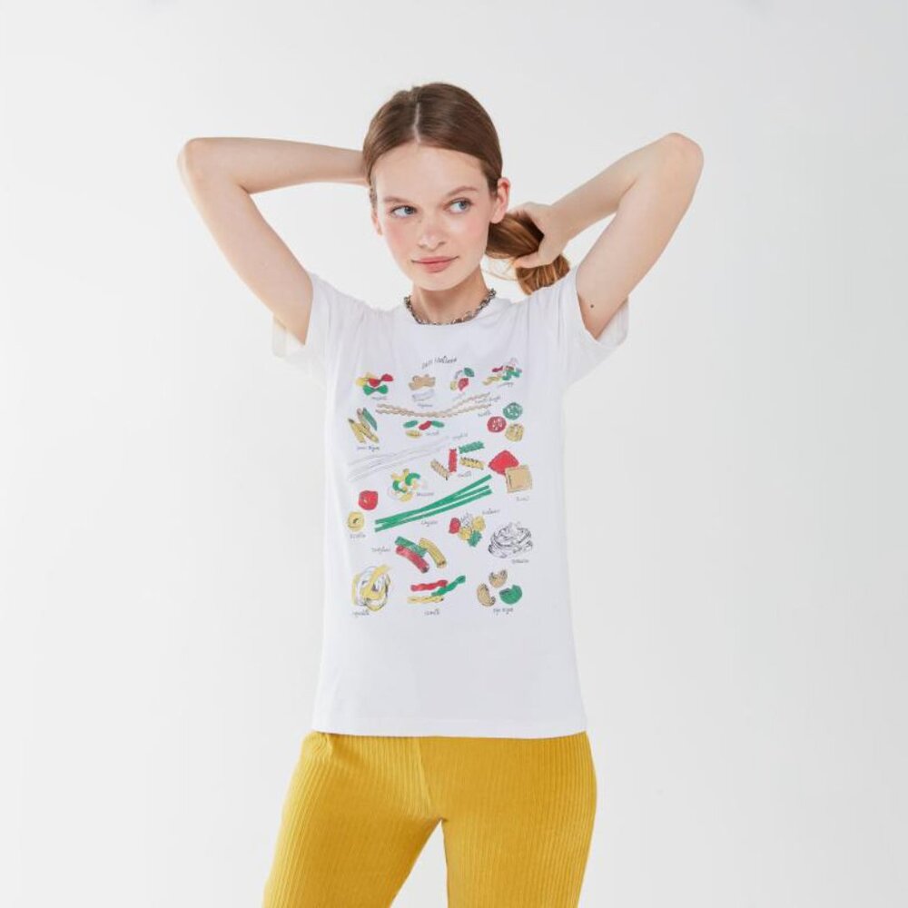 Vintage Style - Urban Outfitters - Pasta Graphic T-Shirt - Size Medium